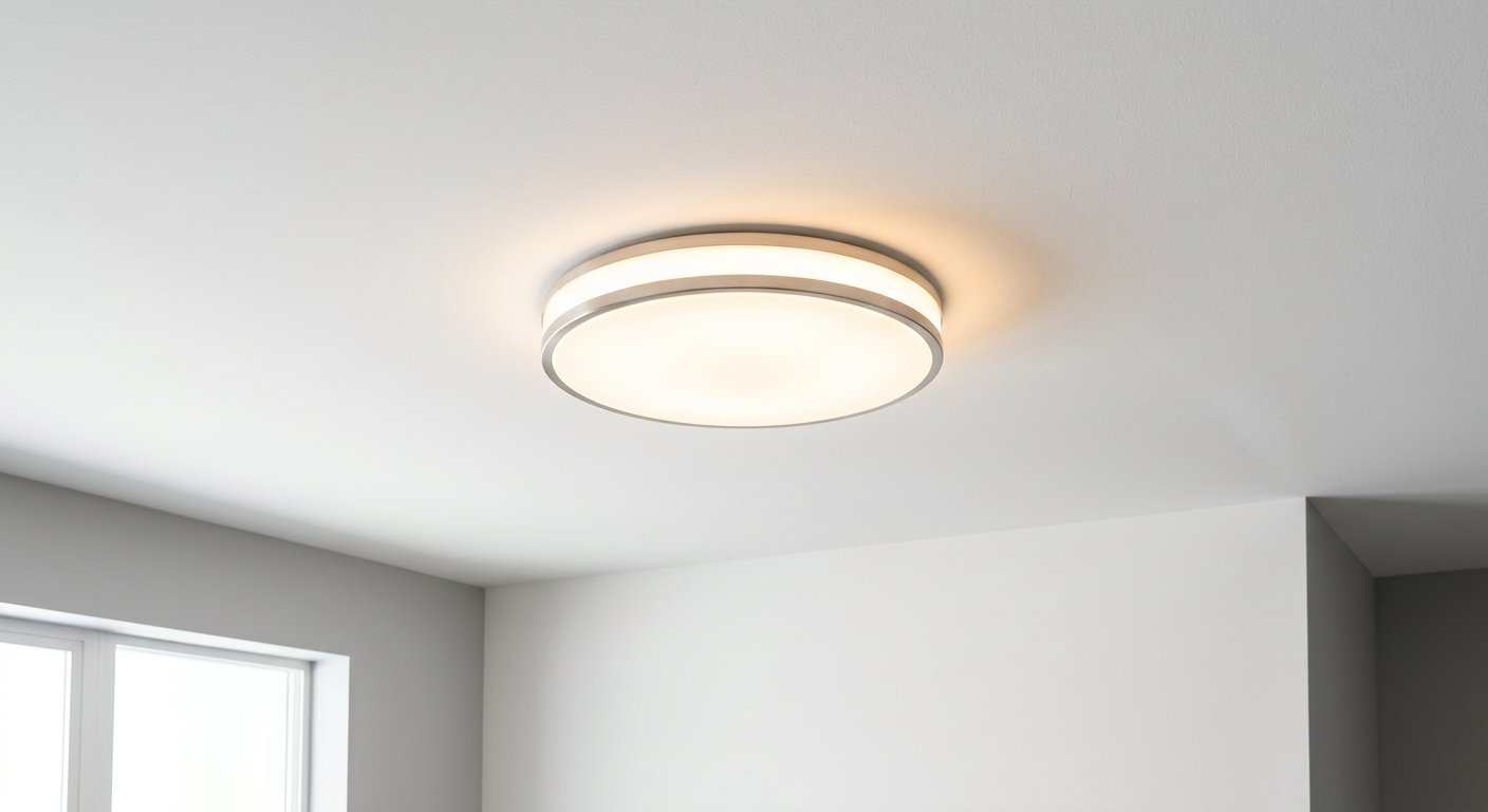 Modern flush-mount ceiling light fixture